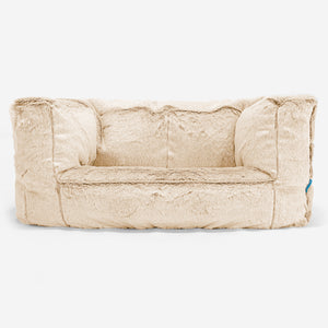 Albert Lasten säkkituolisohva 2-6 vuotta - Kanitekoturkis Valkoinen