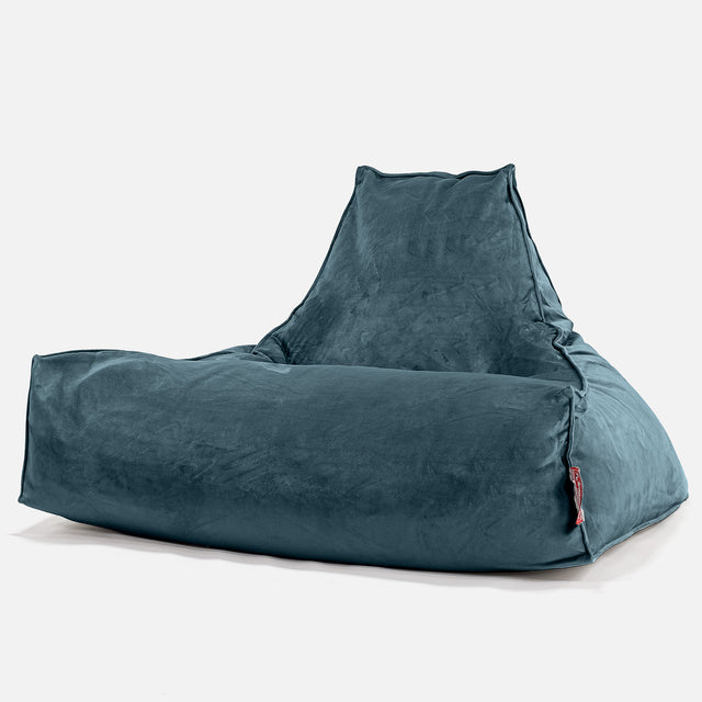 Lounge-Säkkituoli - Sametti Turkoosi 01