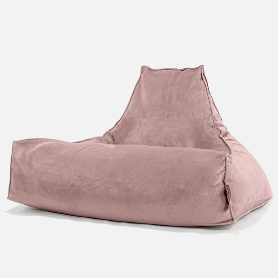Lounge-Säkkituoli - Sametti Vaaleanpunainen 01