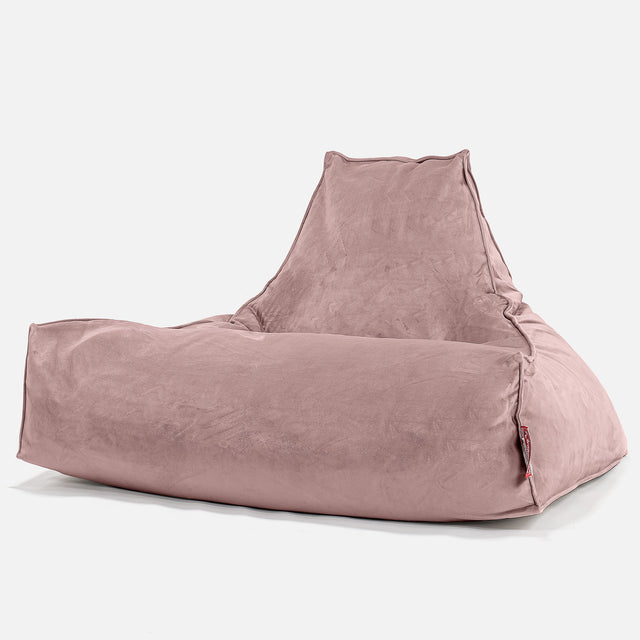 Lounge-Säkkituoli - Sametti Vaaleanpunainen 01