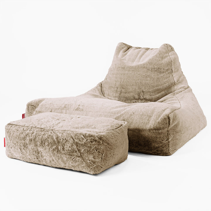 Lounge Säkkituoli Sohva - Kanitekoturkis Kullanruskea 02