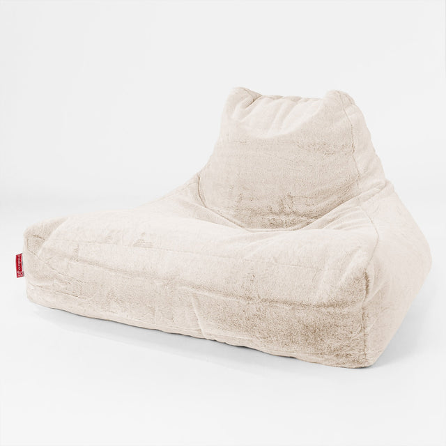 Lounge Säkkituoli Sohva - Kanitekoturkis Valkoinen 01