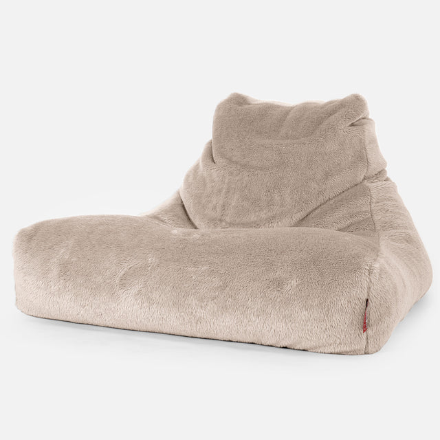 Lounge Säkkituoli Sohva - Teddy-tekoturkis Minkki 01