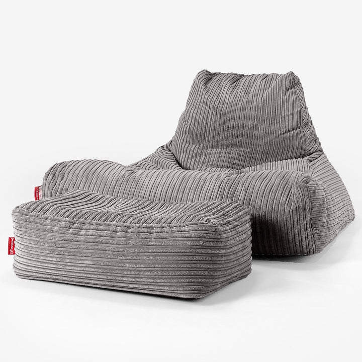 Lounge Säkkituoli Sohva - Vakosametti Grafiitti 02