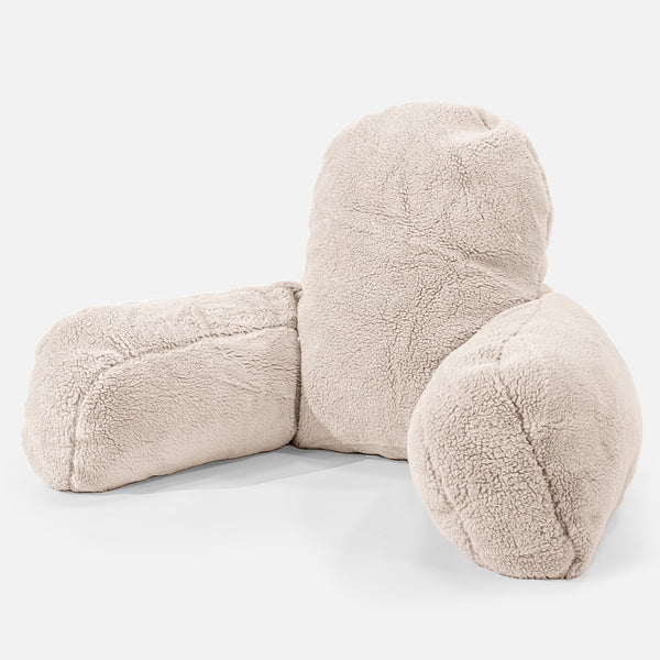 Korkeaselkäinen Tukeva Lukutyyny - Teddy-tekoturkis Minkki 01