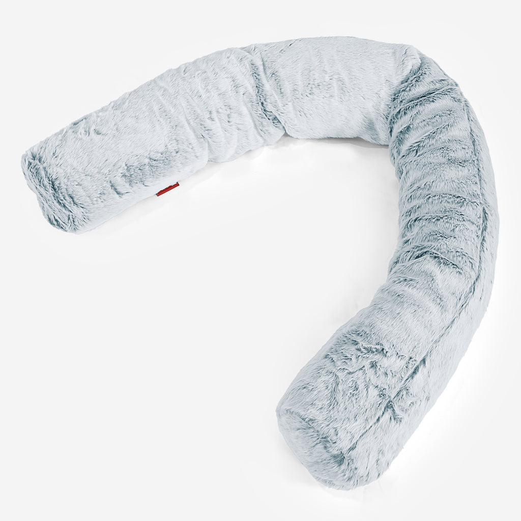 Pitkä Tyyny C150-L, CloudSac Memory - Kanitekoturkis Puuterinsininen 01