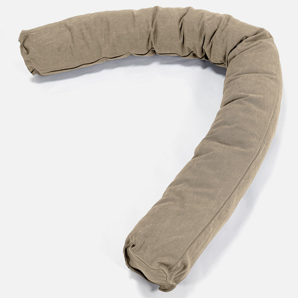 Pitkä Tyyny C150-L, CloudSac Memory - Kivipesty Denim-kangas Khaki 01
