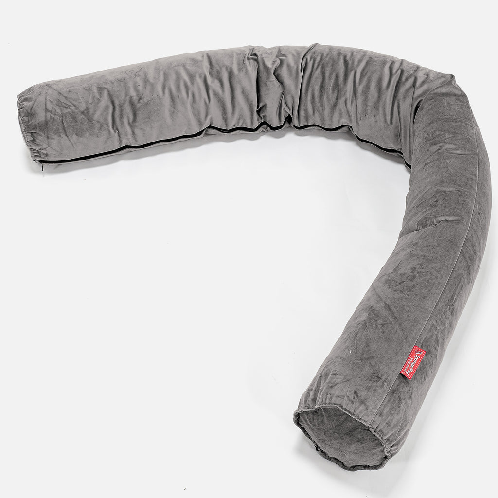 Pitkä Tyyny C150-L, CloudSac Memory - Sametti Hopea 01