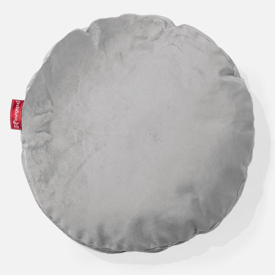 Pyöreä Tyyny 50cm - Sametti Hopea 01