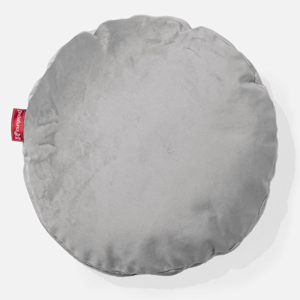 Pyöreä Tyyny 50cm - Sametti Hopea 01