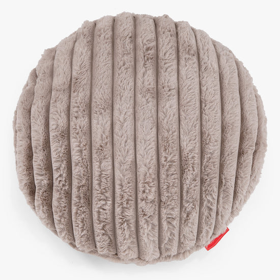 Pyöreä Tyynynsuojus 50cm - Ultrapehmeä Vakosametti Minkki 01