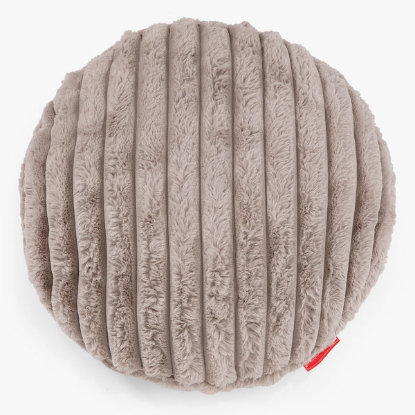 Pyöreä Tyynynsuojus 50cm - Ultrapehmeä Vakosametti Minkki 01