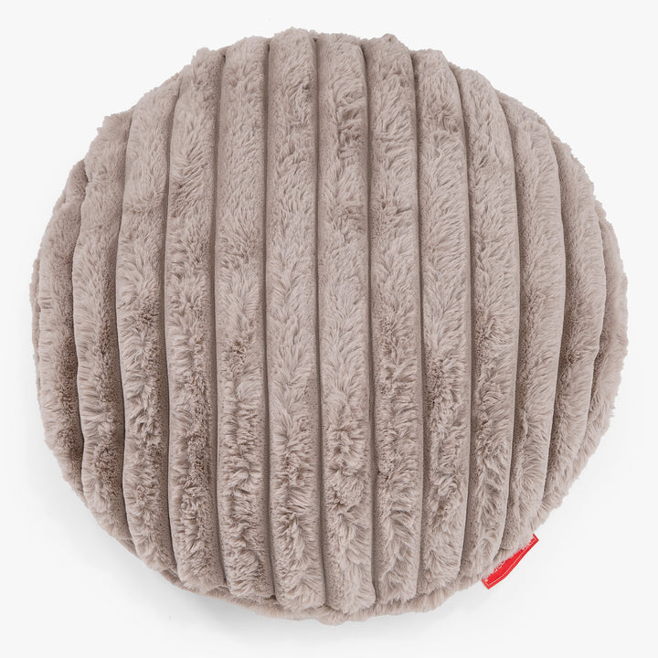Pyöreä Tyynynsuojus 50cm - Ultrapehmeä Vakosametti Minkki 01