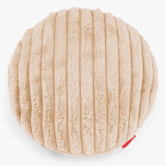 Pyöreä Tyynynsuojus 50cm - Ultrapehmeä Vakosametti Persikka 01