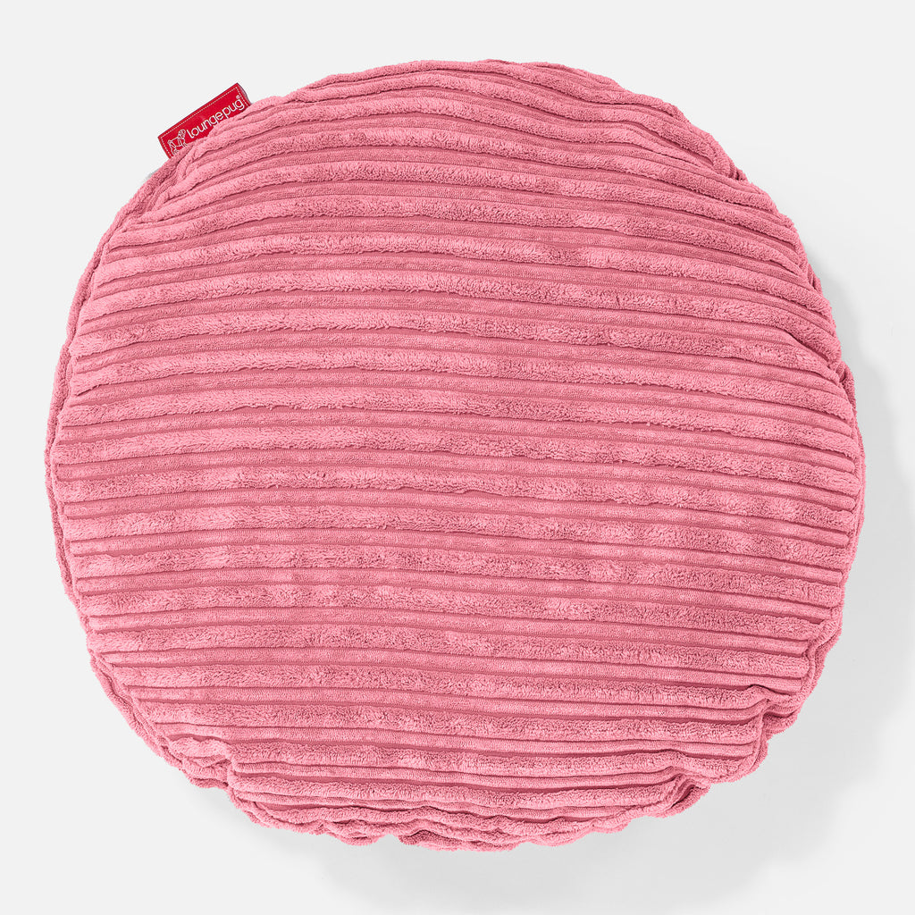 Pyöreä Tyyny 50cm - Vakosametti Koralli 01