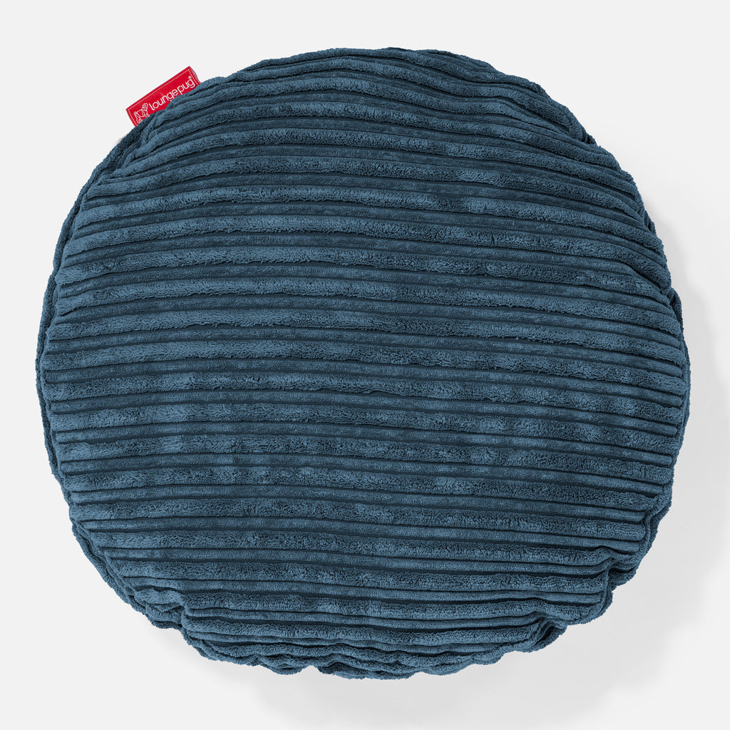 Pyöreä Tyyny 50cm - Vakosametti Laivastonsininen 01