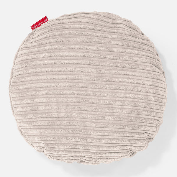 Pyöreä Tyyny 50cm - Vakosametti Norsunluu 01