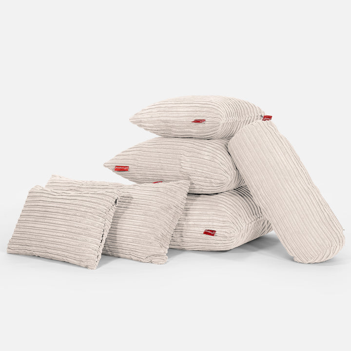 Pyöreä Tyyny 50cm - Vakosametti Norsunluu 03
