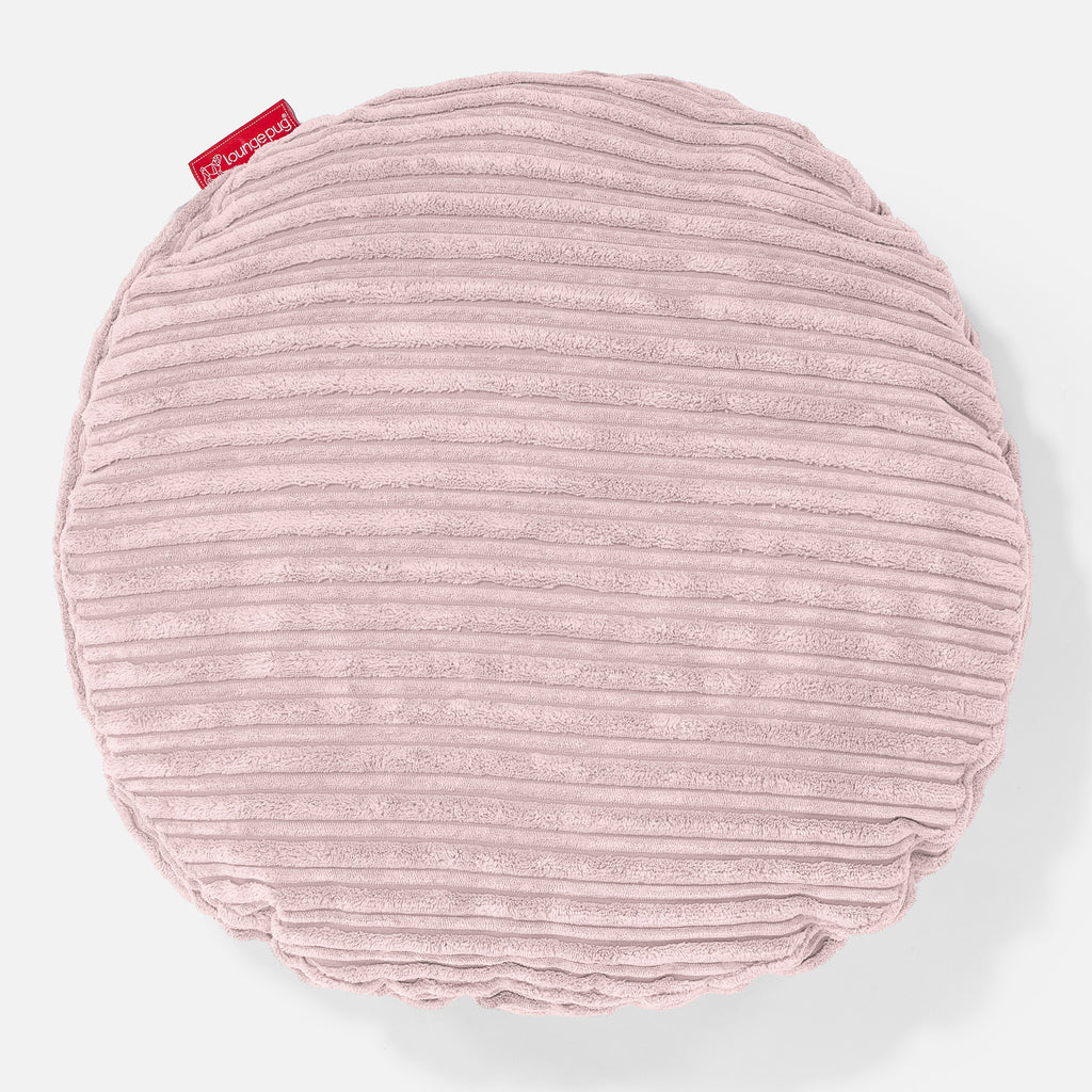 Pyöreä Tyyny 50cm - Vakosametti Vaaleanpunainen 01