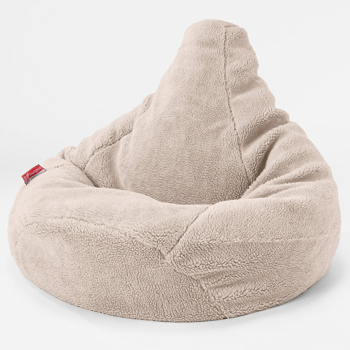 Säkkituoli Lepotuoli - Teddy-tekoturkis Minkki 01
