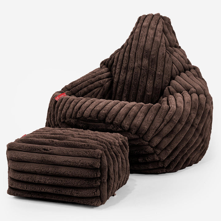 Säkkituoli Lepotuoli - Ultrapehmeä Vakosametti Sable 01