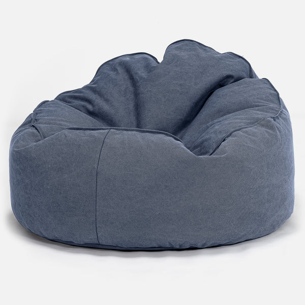 Säkkituoli 'Mini-Mammutti' - Kivipesty Denim-kangas Laivastonsininen 01