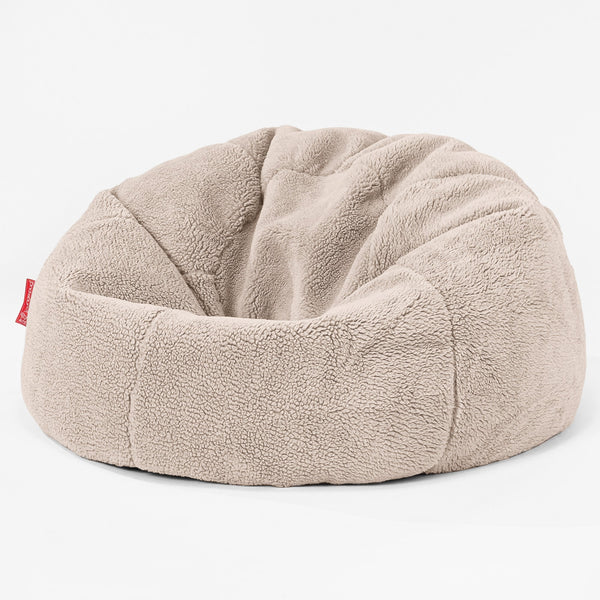 Säkkituoli Sotka - Teddy-tekoturkis Minkki 01