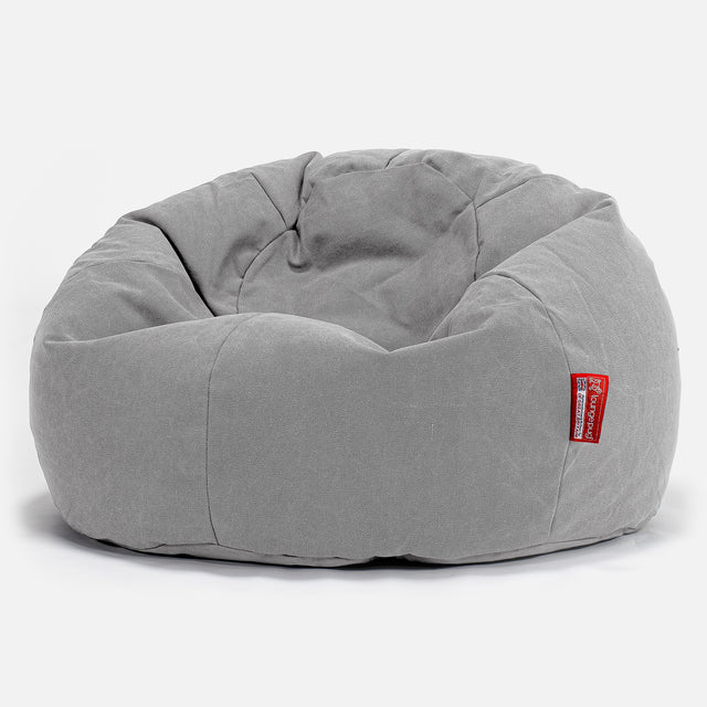 Säkkituoli Sotka - Kivipesty Denim-kangas Harmaa 01