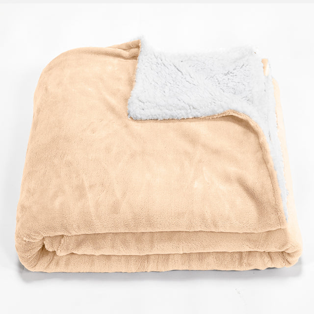 Sherpa-peitto - Fleece Vaalea Minkki 01