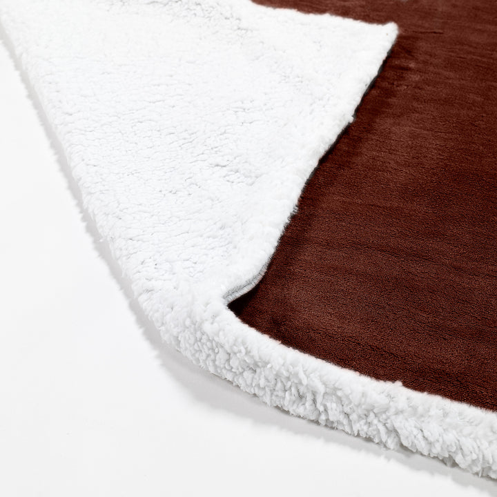 Sherpa-peitto - Fleece Ruskea 02