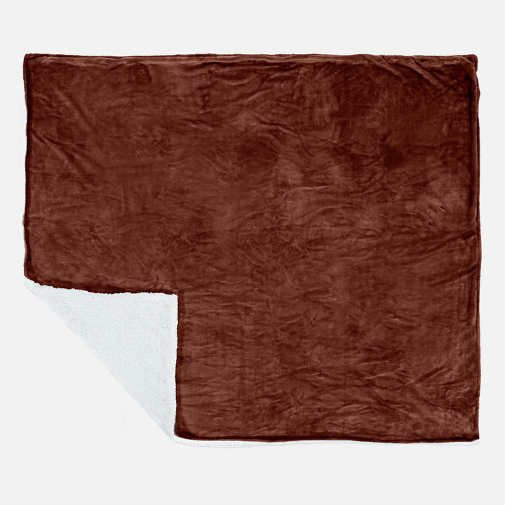 Sherpa-peitto - Fleece Ruskea 03