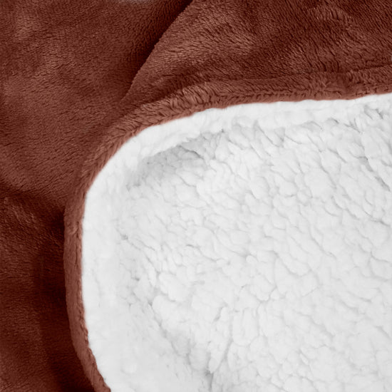 Sherpa-peitto - Fleece Ruskea 04