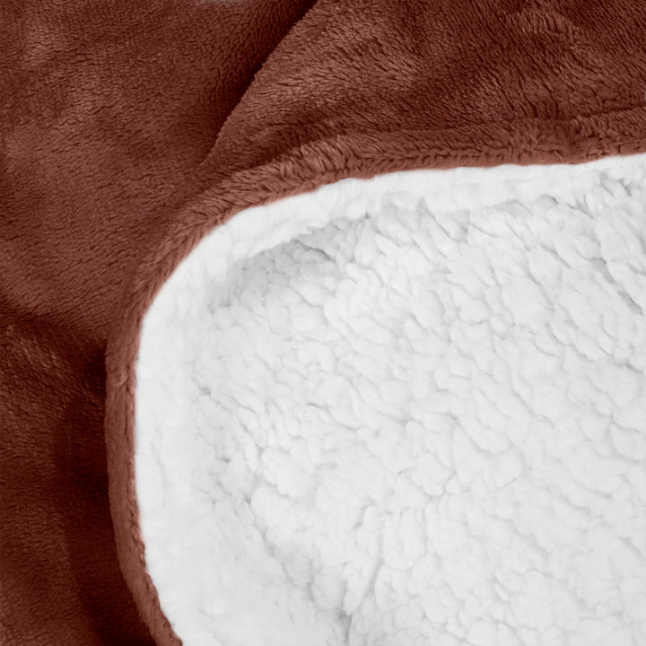 Sherpa-peitto - Fleece Ruskea 04