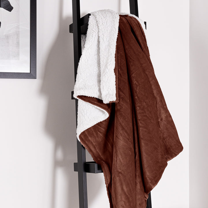Sherpa-peitto - Fleece Ruskea 05
