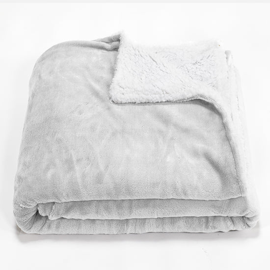 Sherpa-peitto - Fleece Vaaleanharmaa 01