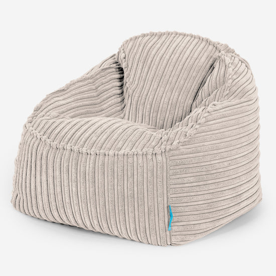 Sloucher Säkkituoli Lapsille 2-6 vuotta - Vakosametti Norsunluu 01