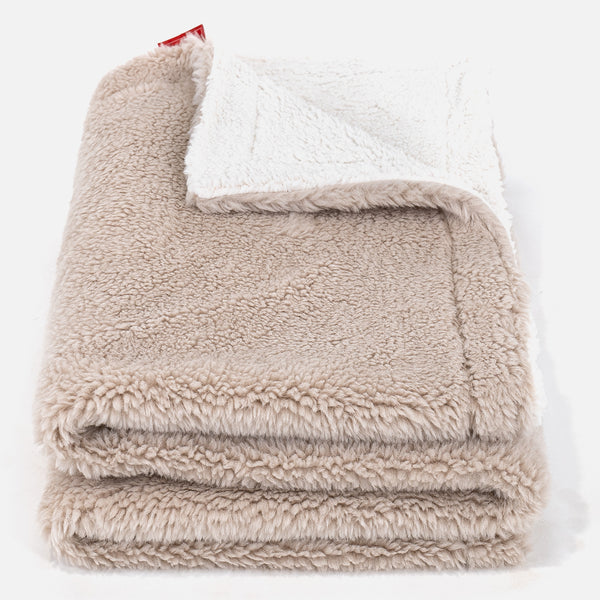 Sherpa-peitto - Teddy-tekoturkis Minkki 01