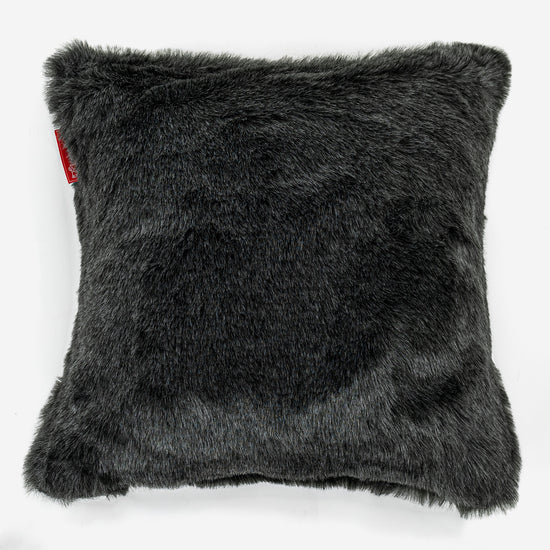 Tyyny 47 x 47cm - Tekoturkis Musta 01