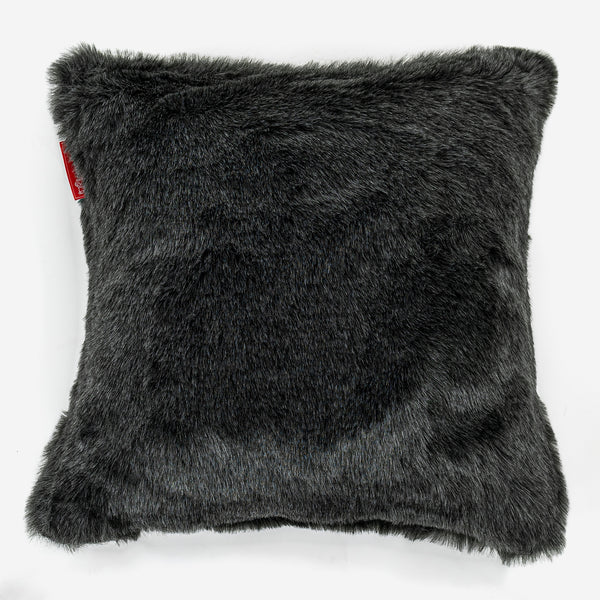 Tyyny 47 x 47cm - Tekoturkis Musta 01