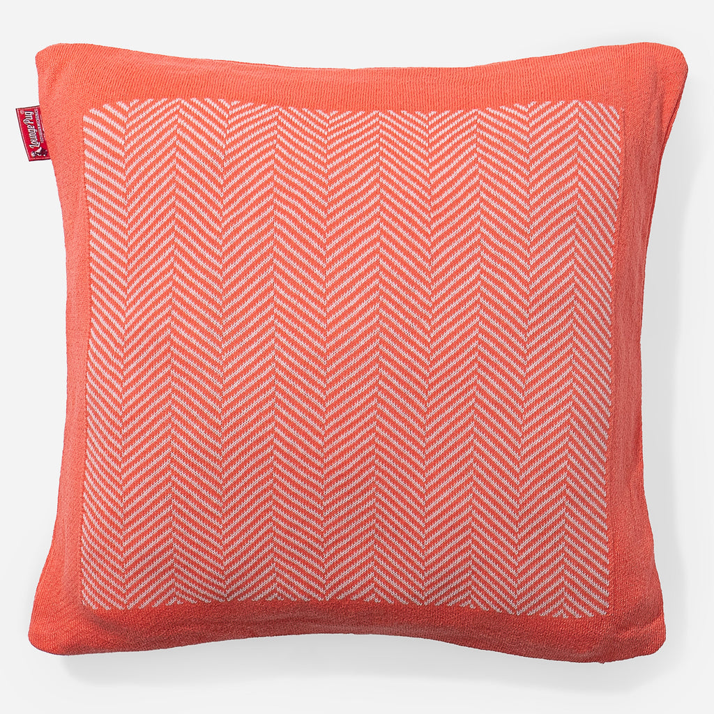 Tyyny 47 x 47cm - 100% Puuvillainen Kalanruotokuvio Koralli 01
