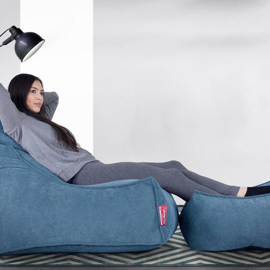 LOUNGE PUG®, Rahi Jakkara Iso, Säkkituoli, Bristol-kankaasta Turkoosi