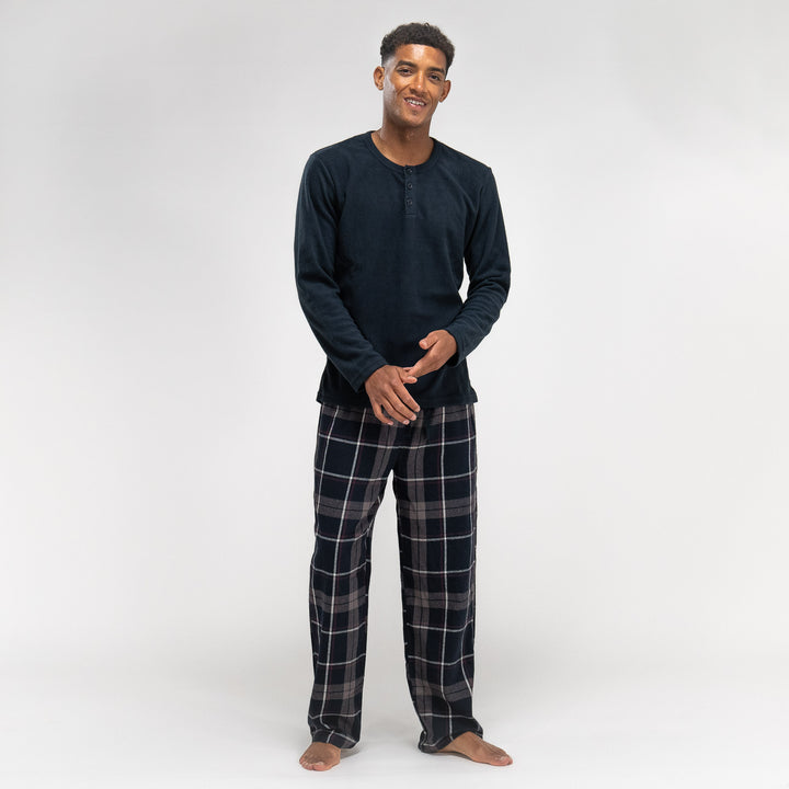 Miesten Pyjama - Ruutukuvio Laivastonsininen 01
