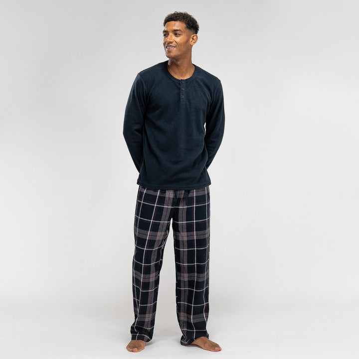 Miesten Pyjama - Ruutukuvio Laivastonsininen 03