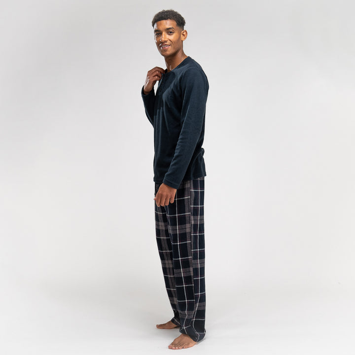 Miesten Pyjama - Ruutukuvio Laivastonsininen 04