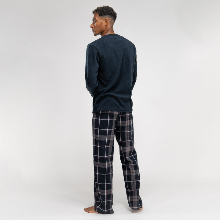 Miesten Pyjama - Ruutukuvio Laivastonsininen 05