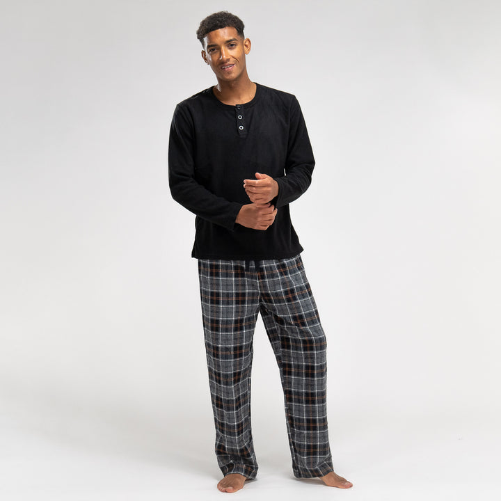 Miesten Pyjama - Ruutukuvio Musta 03