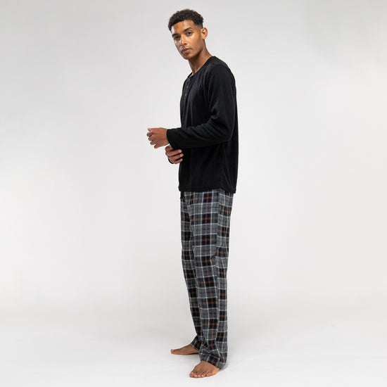 Miesten Pyjama - Ruutukuvio Musta 04