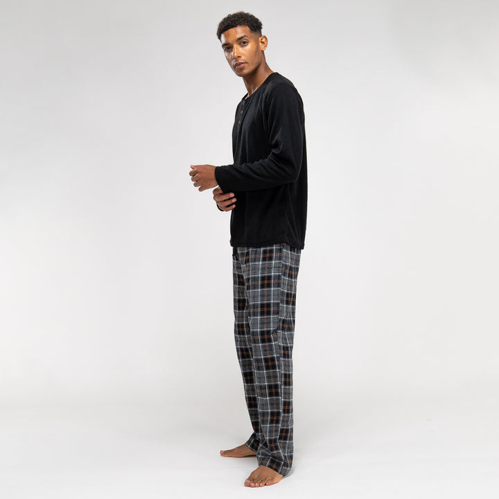 Miesten Pyjama - Ruutukuvio Musta 04