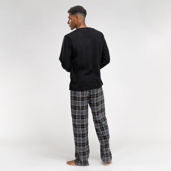 Miesten Pyjama - Ruutukuvio Musta 05