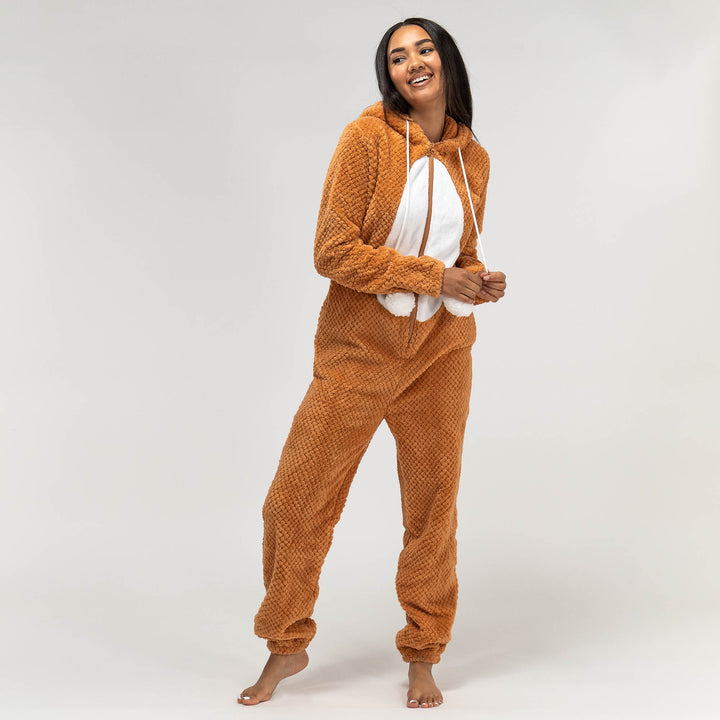 Naisten fleece-eläinhaalari - Kettu 04